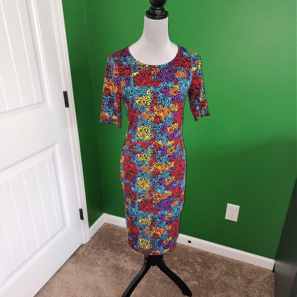 LuLaRoe Multi-Color Print Dress Size M